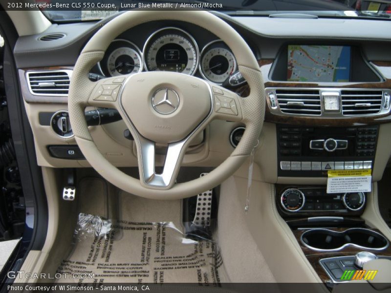 Lunar Blue Metallic / Almond/Mocha 2012 Mercedes-Benz CLS 550 Coupe