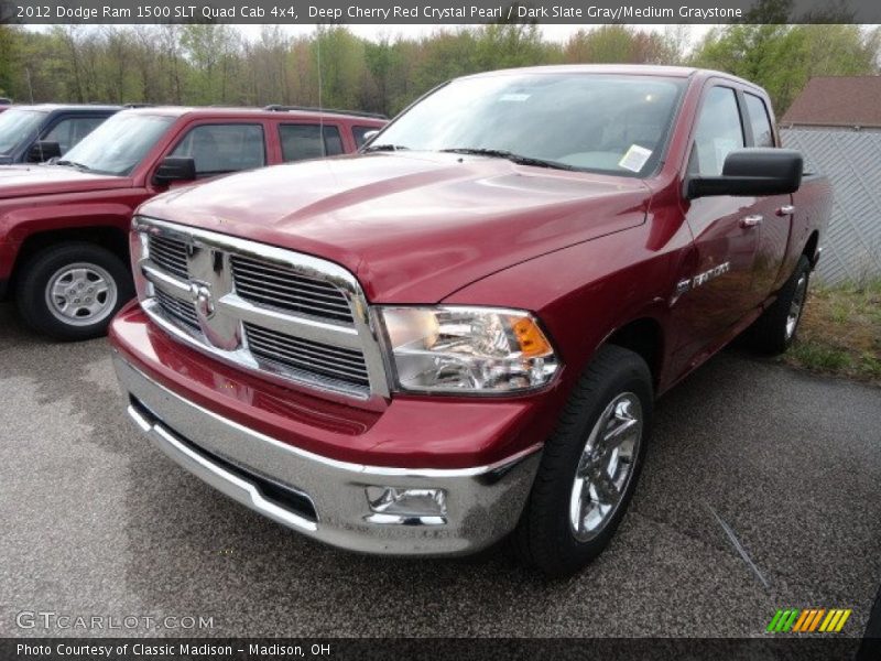 Deep Cherry Red Crystal Pearl / Dark Slate Gray/Medium Graystone 2012 Dodge Ram 1500 SLT Quad Cab 4x4