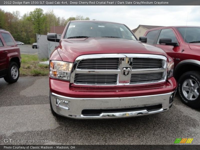 Deep Cherry Red Crystal Pearl / Dark Slate Gray/Medium Graystone 2012 Dodge Ram 1500 SLT Quad Cab 4x4