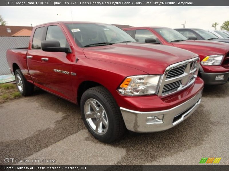 Deep Cherry Red Crystal Pearl / Dark Slate Gray/Medium Graystone 2012 Dodge Ram 1500 SLT Quad Cab 4x4