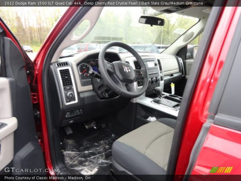 Deep Cherry Red Crystal Pearl / Dark Slate Gray/Medium Graystone 2012 Dodge Ram 1500 SLT Quad Cab 4x4