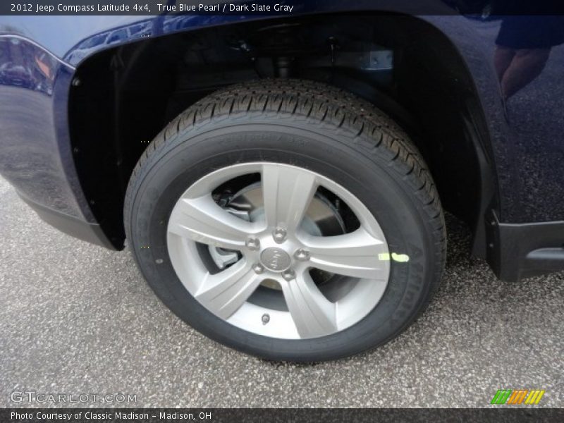 True Blue Pearl / Dark Slate Gray 2012 Jeep Compass Latitude 4x4