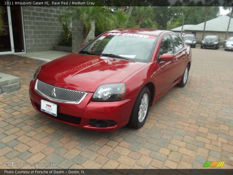 Rave Red / Medium Gray 2011 Mitsubishi Galant FE