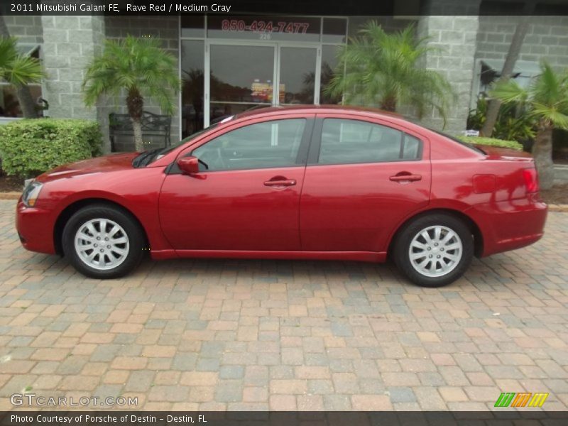 Rave Red / Medium Gray 2011 Mitsubishi Galant FE
