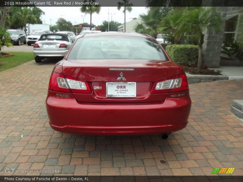 Rave Red / Medium Gray 2011 Mitsubishi Galant FE