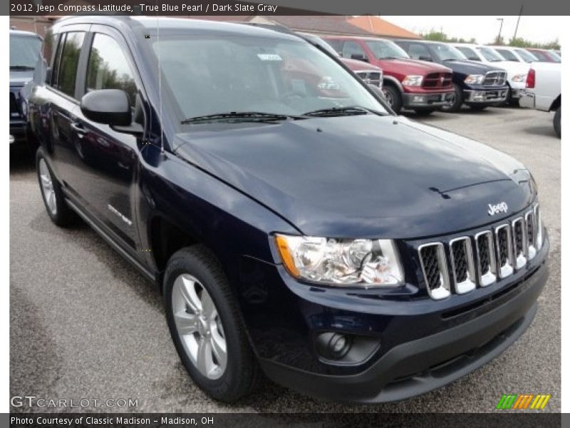 True Blue Pearl / Dark Slate Gray 2012 Jeep Compass Latitude