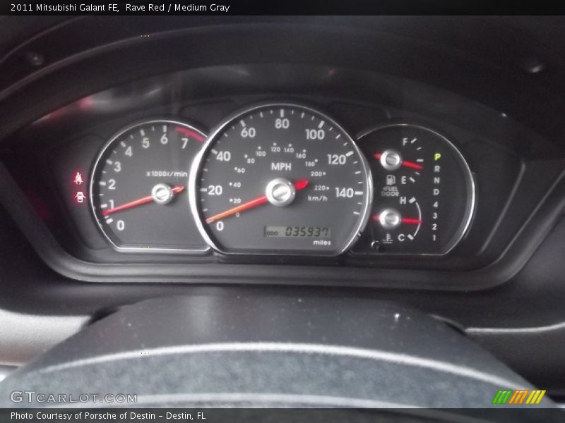 Rave Red / Medium Gray 2011 Mitsubishi Galant FE