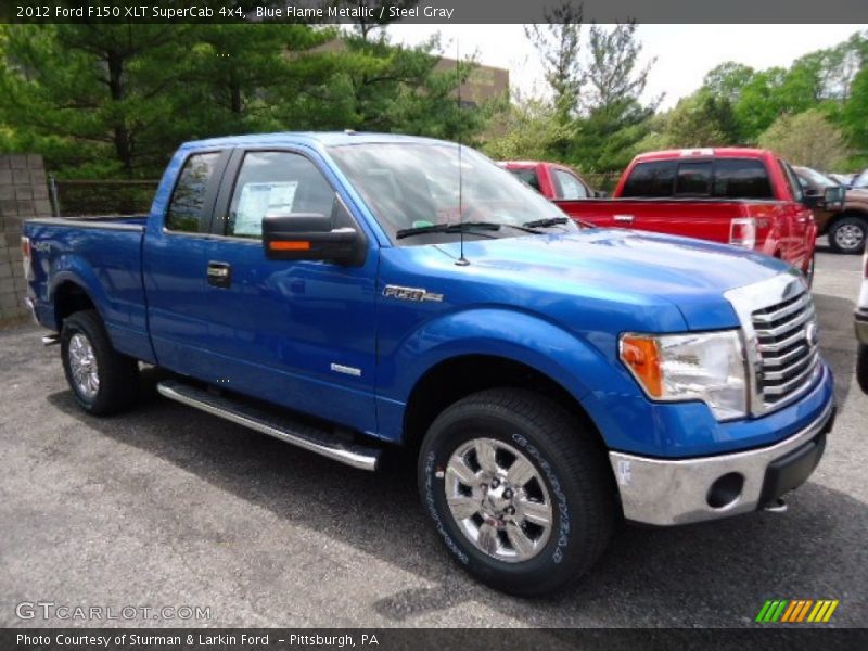 Blue Flame Metallic / Steel Gray 2012 Ford F150 XLT SuperCab 4x4