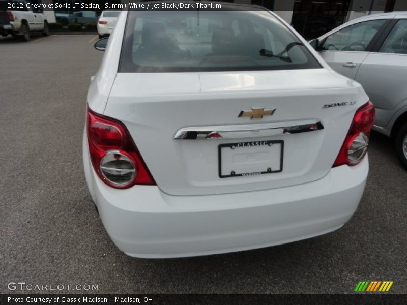 Summit White / Jet Black/Dark Titanium 2012 Chevrolet Sonic LT Sedan