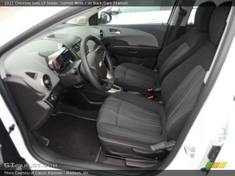 Summit White / Jet Black/Dark Titanium 2012 Chevrolet Sonic LT Sedan