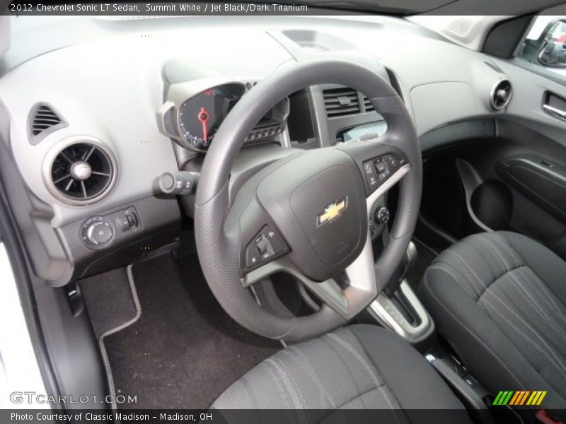Summit White / Jet Black/Dark Titanium 2012 Chevrolet Sonic LT Sedan