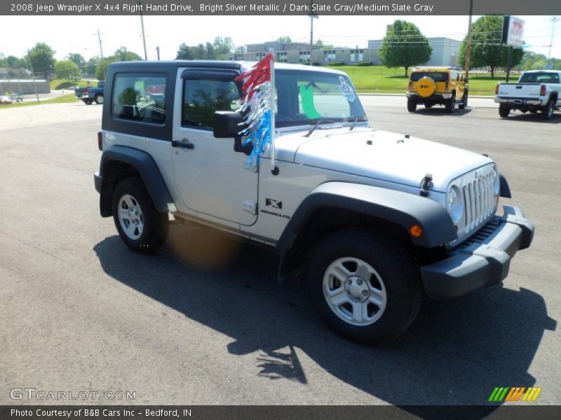 Bright Silver Metallic / Dark Slate Gray/Medium Slate Gray 2008 Jeep Wrangler X 4x4 Right Hand Drive