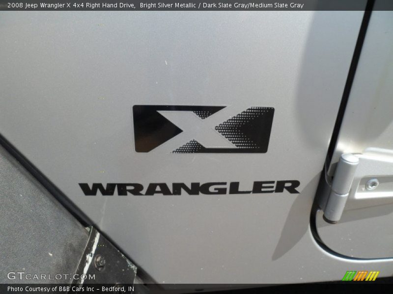 Bright Silver Metallic / Dark Slate Gray/Medium Slate Gray 2008 Jeep Wrangler X 4x4 Right Hand Drive