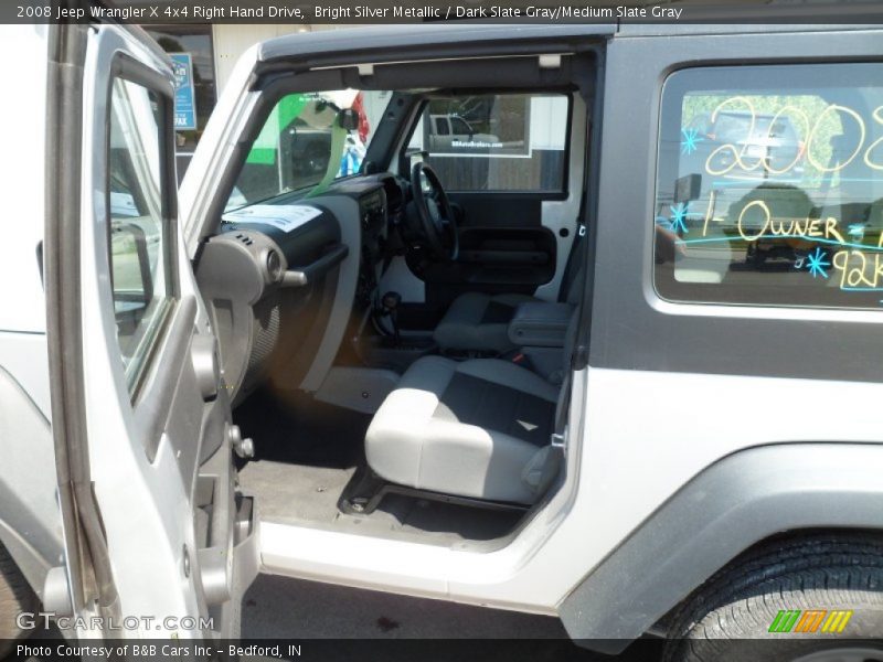 Bright Silver Metallic / Dark Slate Gray/Medium Slate Gray 2008 Jeep Wrangler X 4x4 Right Hand Drive