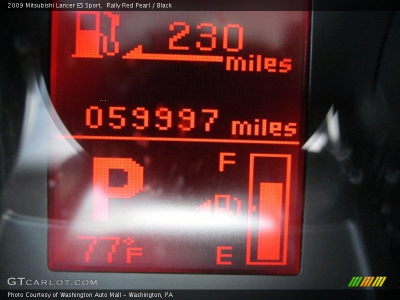 Rally Red Pearl / Black 2009 Mitsubishi Lancer ES Sport