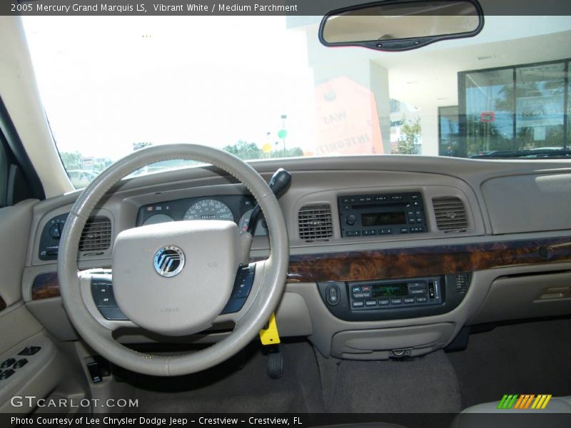 Vibrant White / Medium Parchment 2005 Mercury Grand Marquis LS