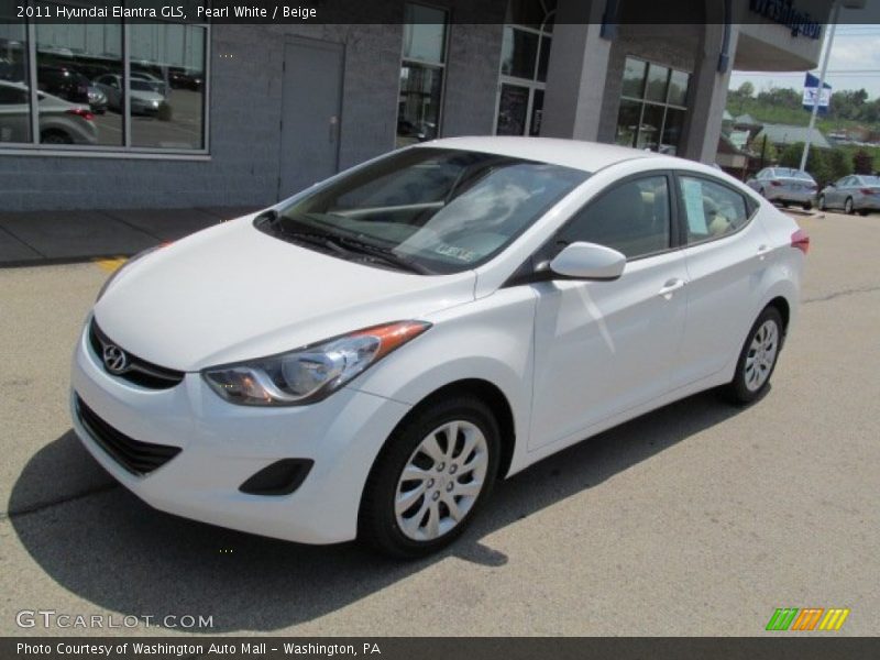 Pearl White / Beige 2011 Hyundai Elantra GLS