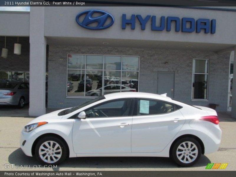 Pearl White / Beige 2011 Hyundai Elantra GLS