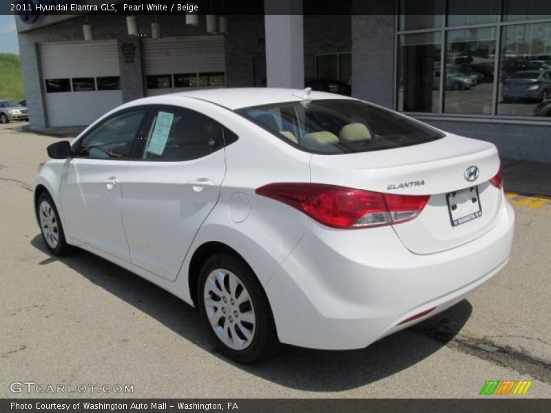 Pearl White / Beige 2011 Hyundai Elantra GLS