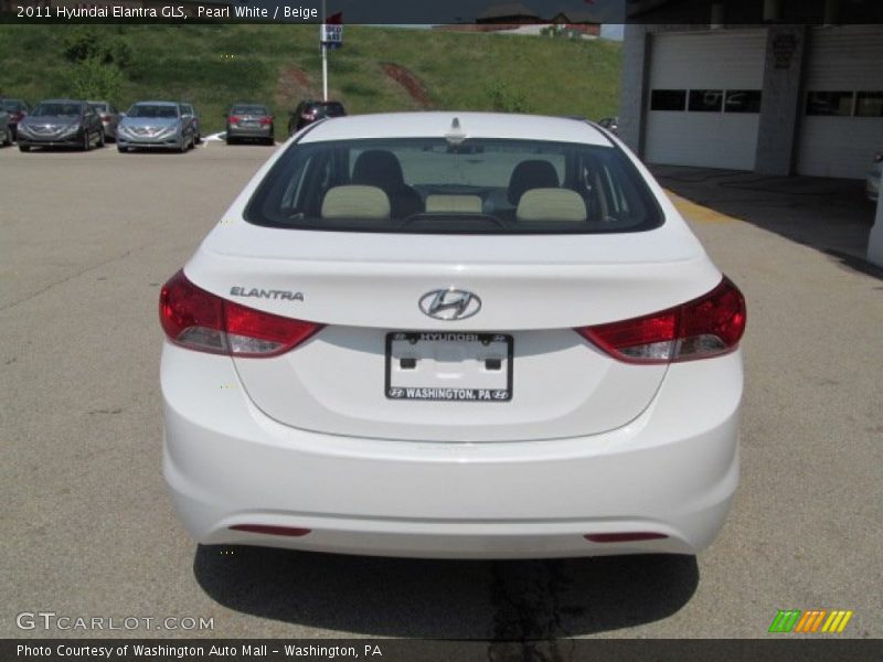 Pearl White / Beige 2011 Hyundai Elantra GLS