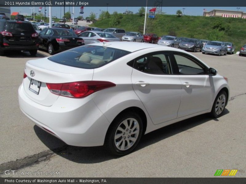 Pearl White / Beige 2011 Hyundai Elantra GLS