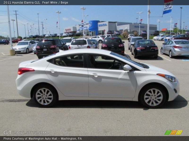 Pearl White / Beige 2011 Hyundai Elantra GLS