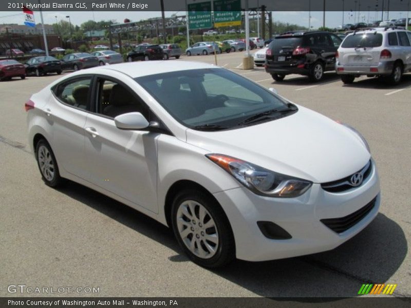 Pearl White / Beige 2011 Hyundai Elantra GLS