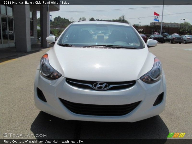 Pearl White / Beige 2011 Hyundai Elantra GLS