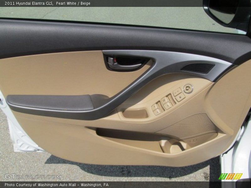 Pearl White / Beige 2011 Hyundai Elantra GLS