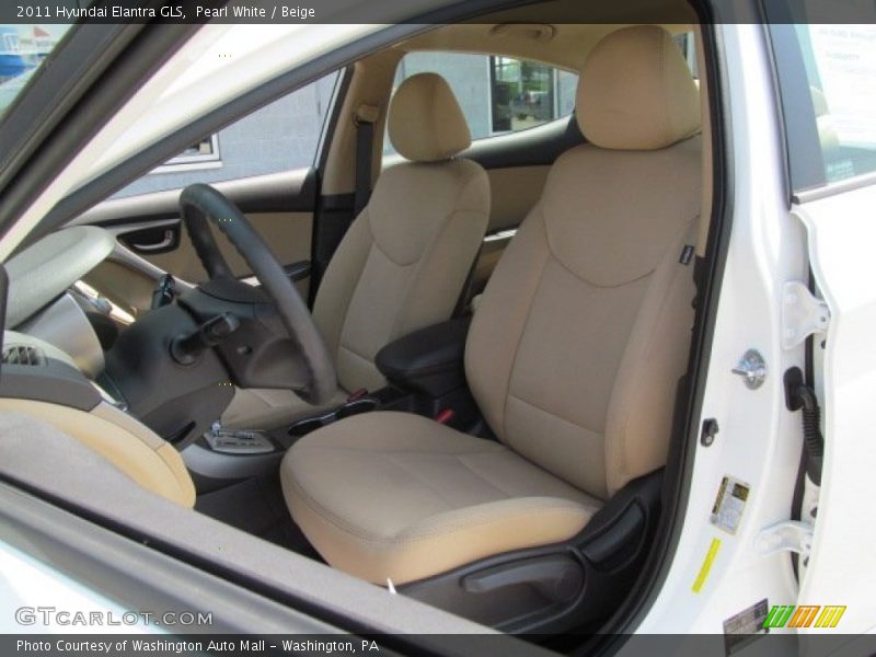 Pearl White / Beige 2011 Hyundai Elantra GLS