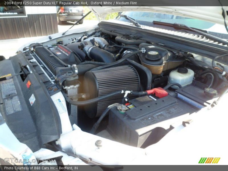 Oxford White / Medium Flint 2004 Ford F250 Super Duty XLT Regular Cab 4x4