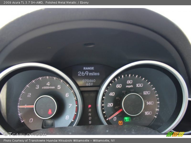 Polished Metal Metallic / Ebony 2009 Acura TL 3.7 SH-AWD