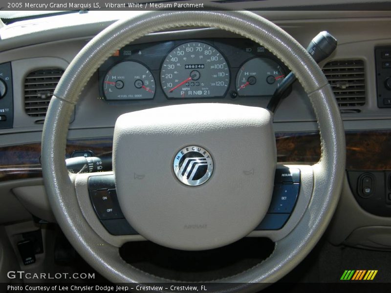 Vibrant White / Medium Parchment 2005 Mercury Grand Marquis LS