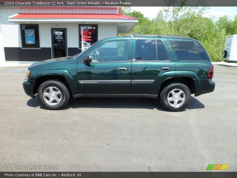 Dark Green Metallic / Medium Pewter 2004 Chevrolet TrailBlazer LS 4x4