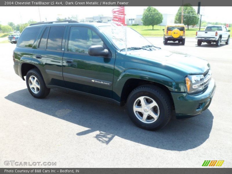 Dark Green Metallic / Medium Pewter 2004 Chevrolet TrailBlazer LS 4x4