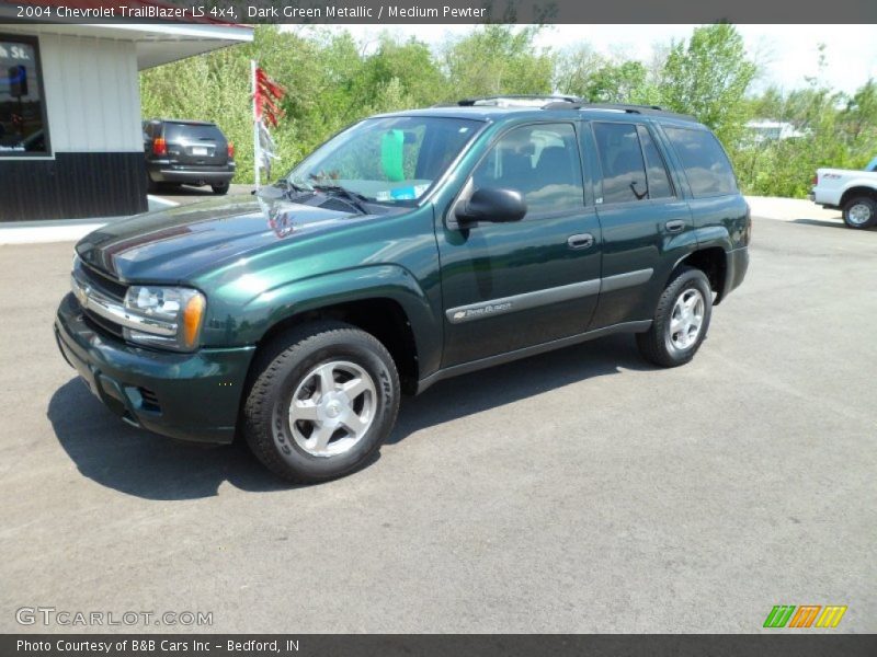 Dark Green Metallic / Medium Pewter 2004 Chevrolet TrailBlazer LS 4x4