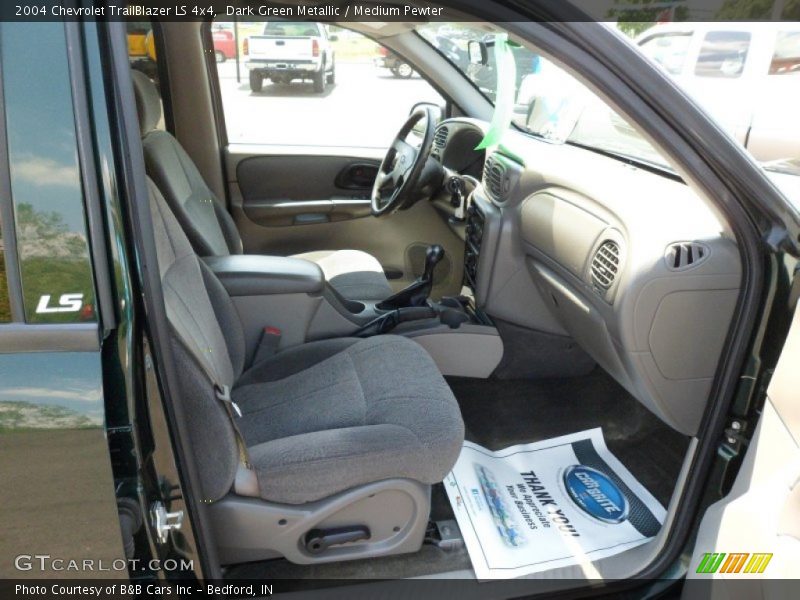 Dark Green Metallic / Medium Pewter 2004 Chevrolet TrailBlazer LS 4x4