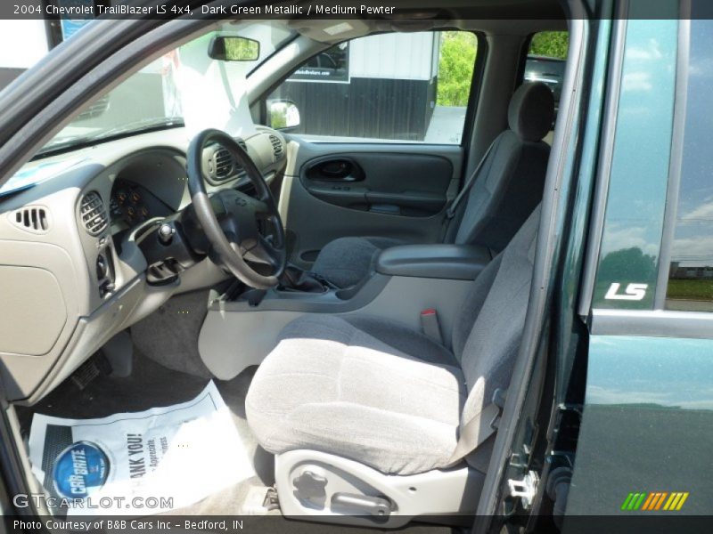 Dark Green Metallic / Medium Pewter 2004 Chevrolet TrailBlazer LS 4x4