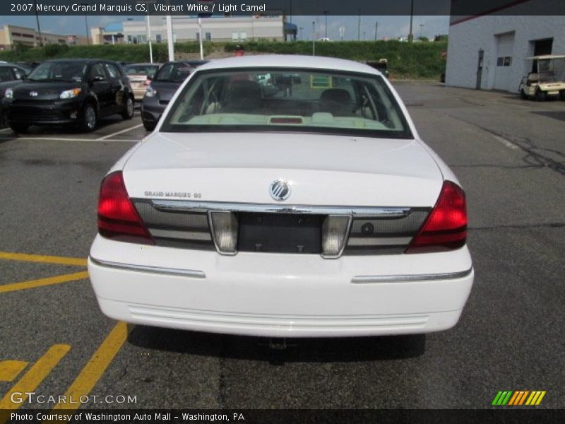 Vibrant White / Light Camel 2007 Mercury Grand Marquis GS