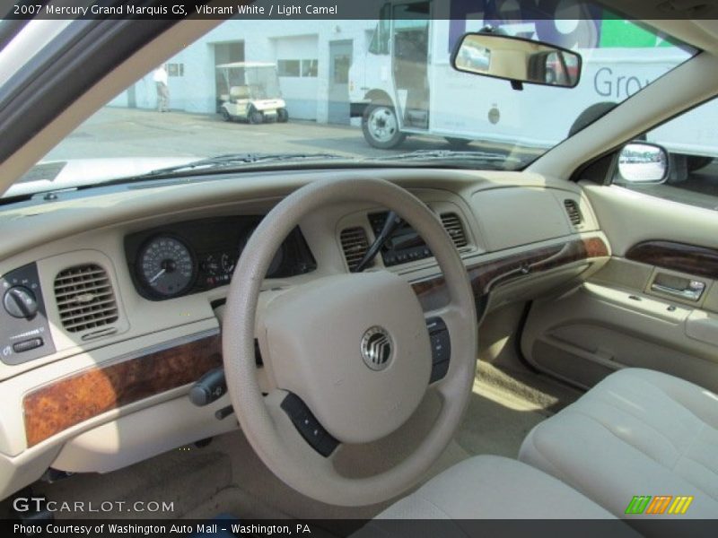 Vibrant White / Light Camel 2007 Mercury Grand Marquis GS