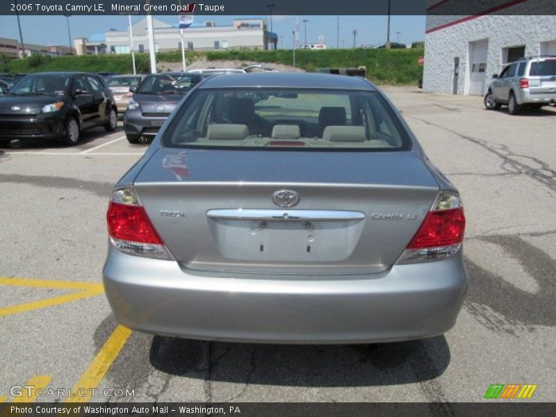 Mineral Green Opal / Taupe 2006 Toyota Camry LE