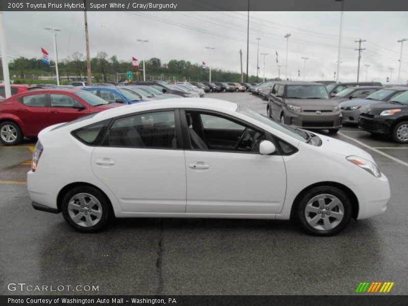 Super White / Gray/Burgundy 2005 Toyota Prius Hybrid