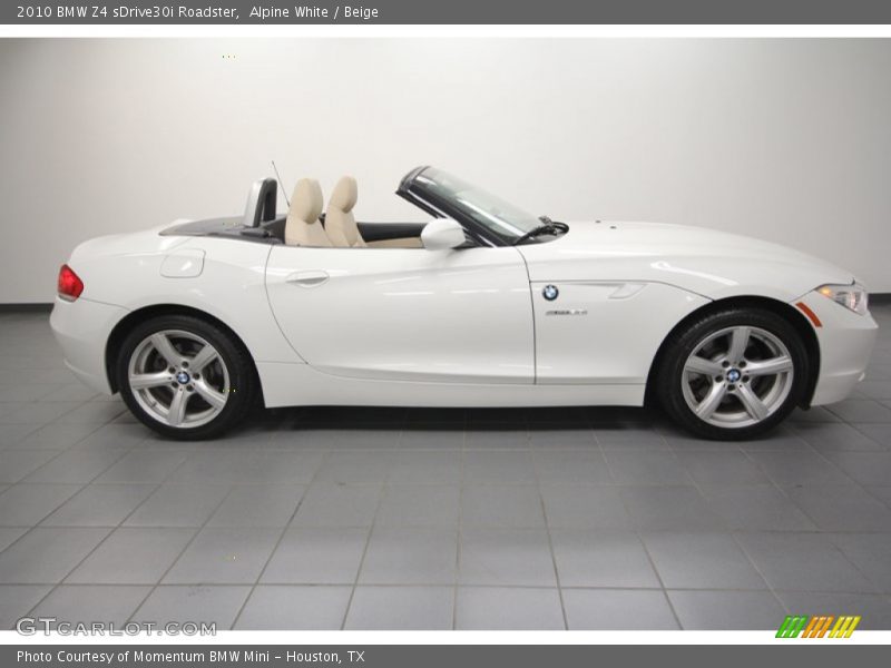 Alpine White / Beige 2010 BMW Z4 sDrive30i Roadster