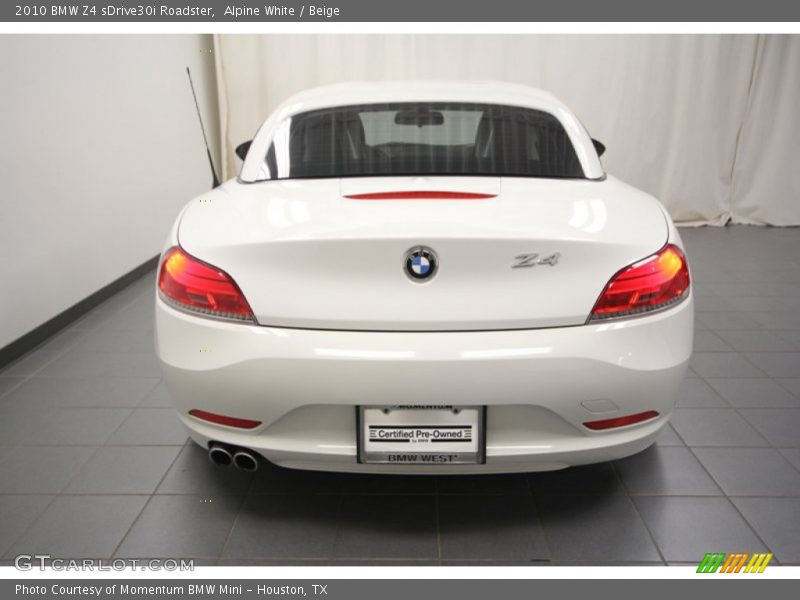 Alpine White / Beige 2010 BMW Z4 sDrive30i Roadster