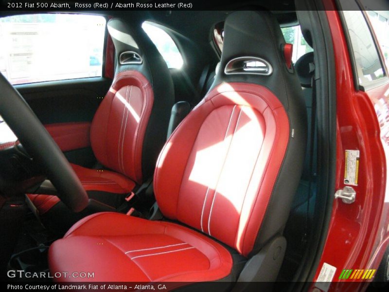  2012 500 Abarth Abarth Rosso Leather (Red) Interior