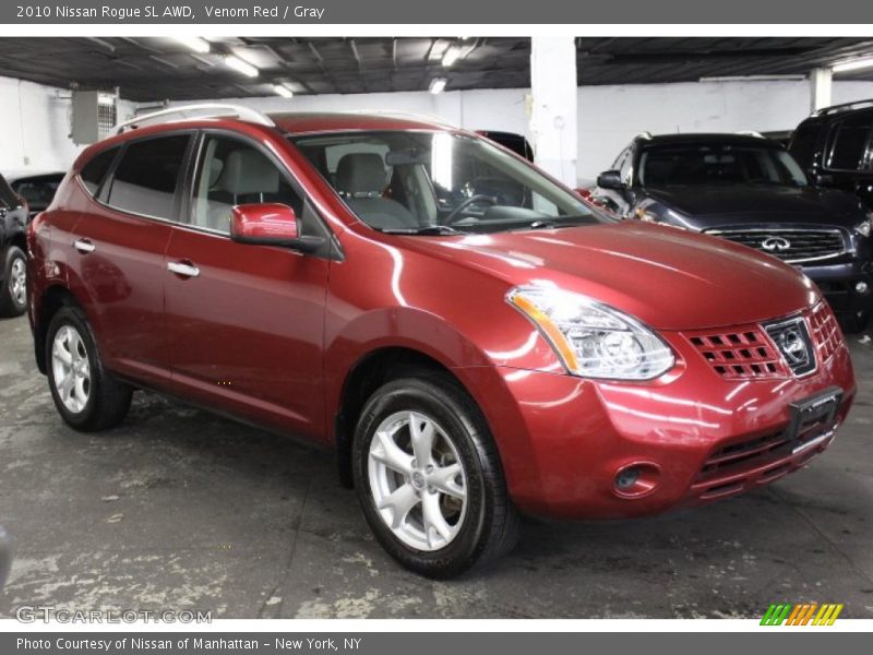 Venom Red / Gray 2010 Nissan Rogue SL AWD