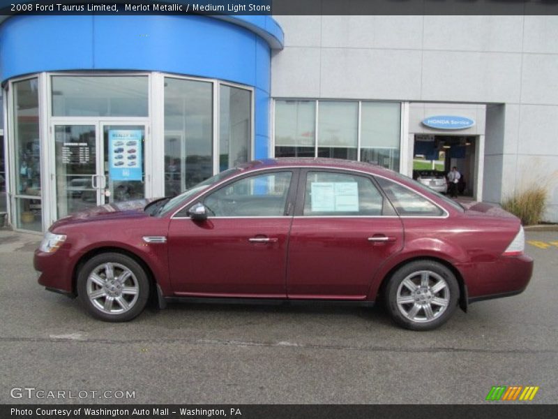 Merlot Metallic / Medium Light Stone 2008 Ford Taurus Limited