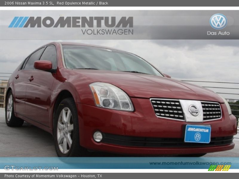 Red Opulence Metallic / Black 2006 Nissan Maxima 3.5 SL