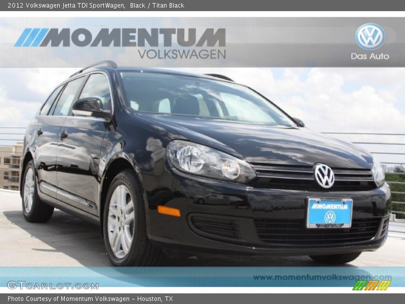 Black / Titan Black 2012 Volkswagen Jetta TDI SportWagen