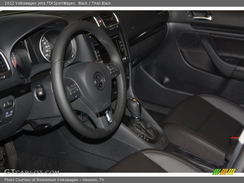 Black / Titan Black 2012 Volkswagen Jetta TDI SportWagen